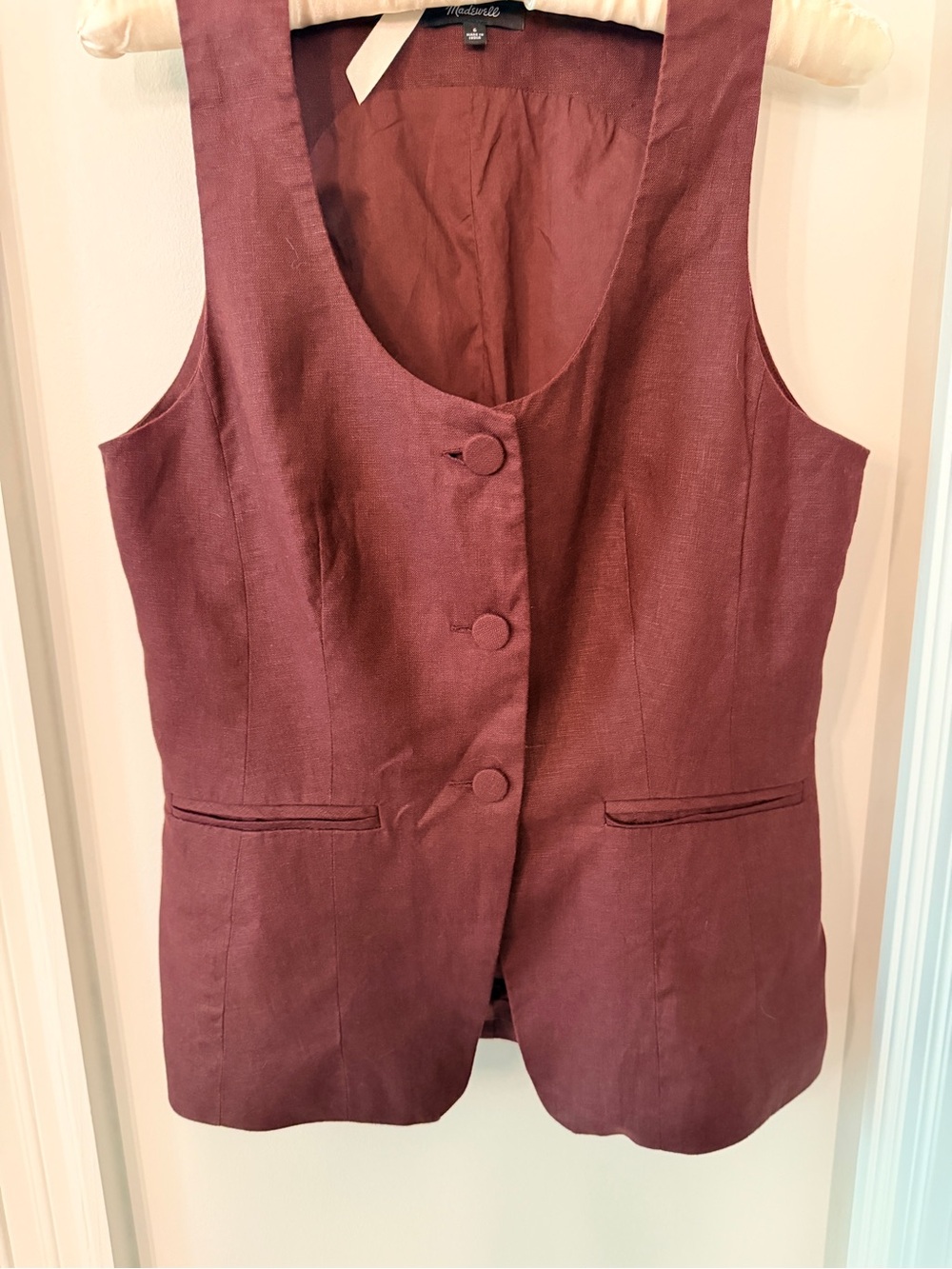 Vintage-Inspired Madewell Women's Vest - Brown